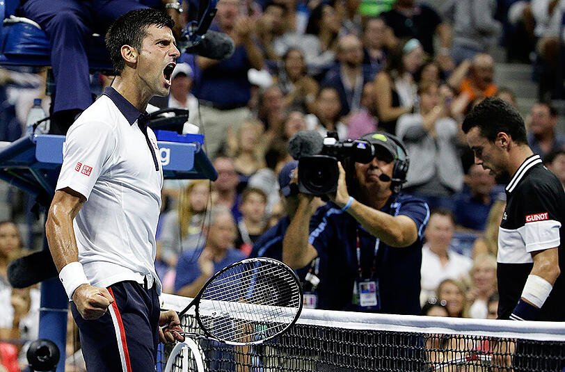 Geschafft: Boris Beckers Schützling Novak Djokovic steht im Viertelfinale der US Open.