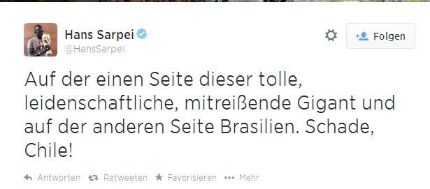 Hans Sarpei hat Mitleid mit den Chilenen.