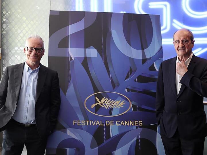 Das etwas andere Festival: Trotz Absage haben Festivalleiter Thierry Frémaux (l) und Festivalpräsident Pierre Lescure ihre Arbeit unbeirrt fortgesetzt.