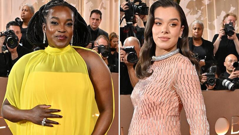 Wunmi Mosaku (l.) und Hailee Steinfeld präsentieren bei den Golden Globes stolz ihre Babybäuche und zeigten sich in stylischer Umstandsmode. Wunmi Mosaku (l.) und Hailee Steinfeld präsentieren bei den Golden Globes stolz ihre Babybäuche und zeigten sich in stylischer Umstandsmode.
