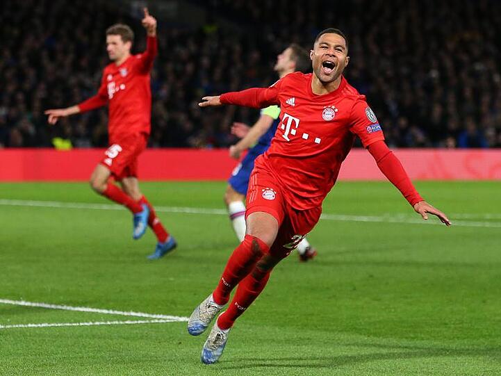 Bayerns Stürmer Serge Gnabry will auch gegen den FC Chelsea treffen.
