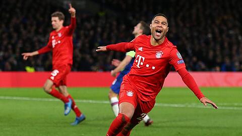 Bayerns Stürmer Serge Gnabry will auch gegen den FC Chelsea treffen.