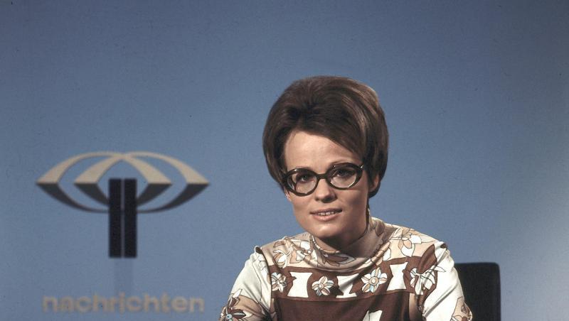 Die damalige ZDF-Nachrichtenmoderatorin Wibke Bruhns. Die damalige ZDF-Nachrichtenmoderatorin Wibke Bruhns.