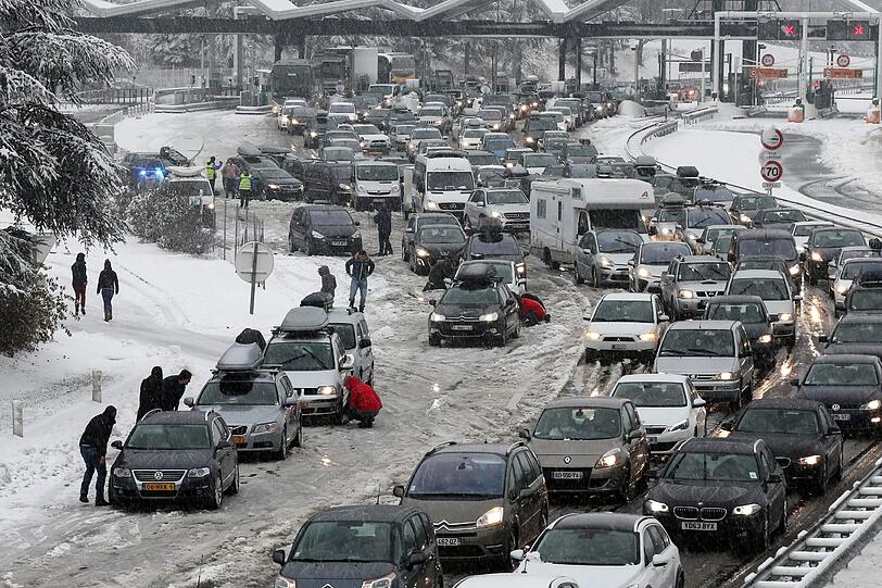 Verkehrschaos in Frankreich