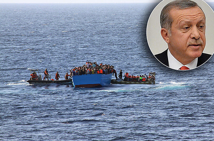 Der türkische Staatspräsident Recep Tayyip Erdogan zur Flüchtlingssituation im Mittelmeer: Europa trägt die Mitschuld an dem Tod "jedes einzelnen Flüchtlings, der sein Leben gelassen hat".