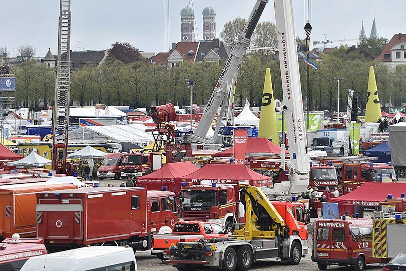 Auf der Theresienwiese präsentierten sich am Wochenende unter anderem die freiwillige Feuerwehr und andere Rettungs- sowie Hilfsorganisationen.