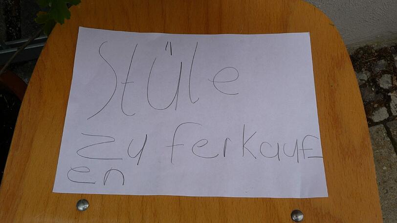 Gesehen beim Hofflohmarkt in Haidhausen.