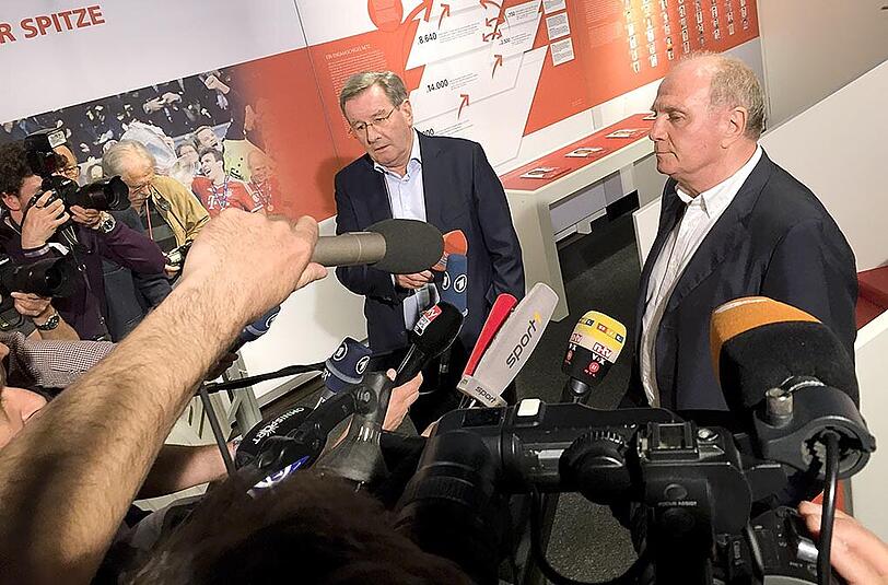 Uli Hoeneß am Freitag in der FC-Bayern-Erlebniswelt.