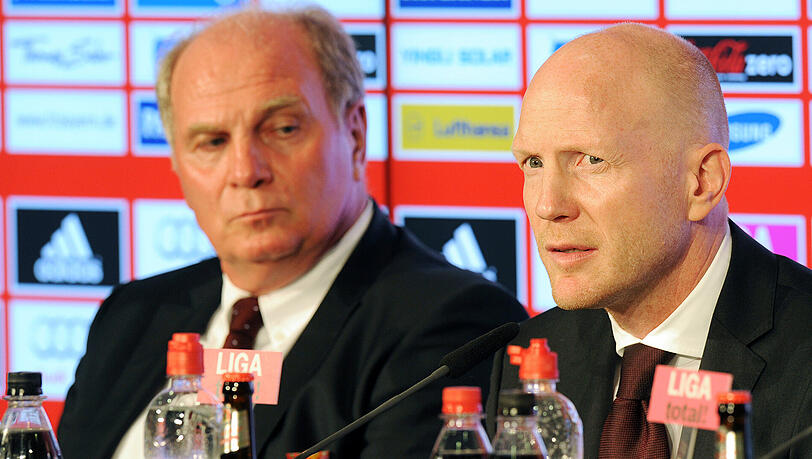Hoeneß und Sammer bei einer gemeinsamen Pressekonferenz 2012. Hoeneß und Sammer bei einer gemeinsamen Pressekonferenz 2012.