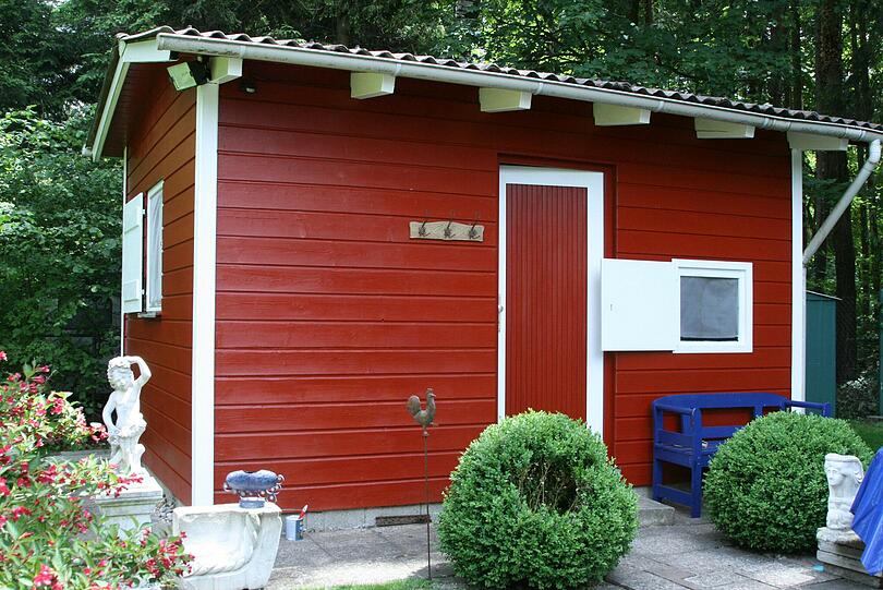 In einem Schrebergarten versteckte er die Beute.