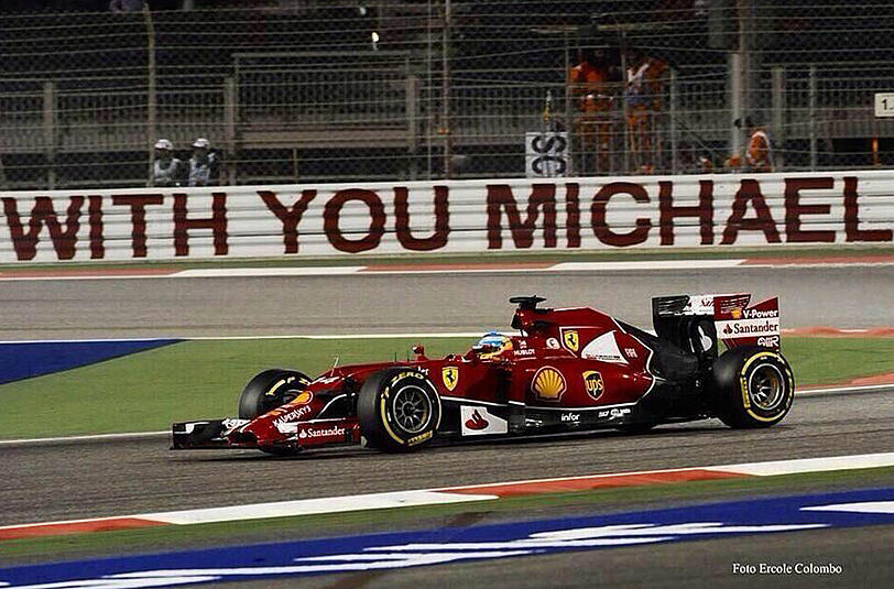Fernando Alonso postet via Twitter dieses Bild von der Rennstrecke in Bahrain.