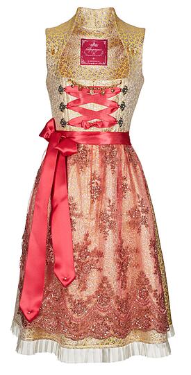 Kostbare Stoffe wie Brokat, Seide, und handbestickte französische Spitze: Die neue Kollektion des Dirndl-Labels "Alpenprinzessin"