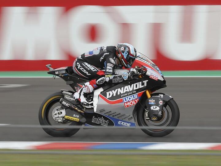 Der deutsche Moto2-Pilot Marcel Schrötter landet auf Platz sieben.