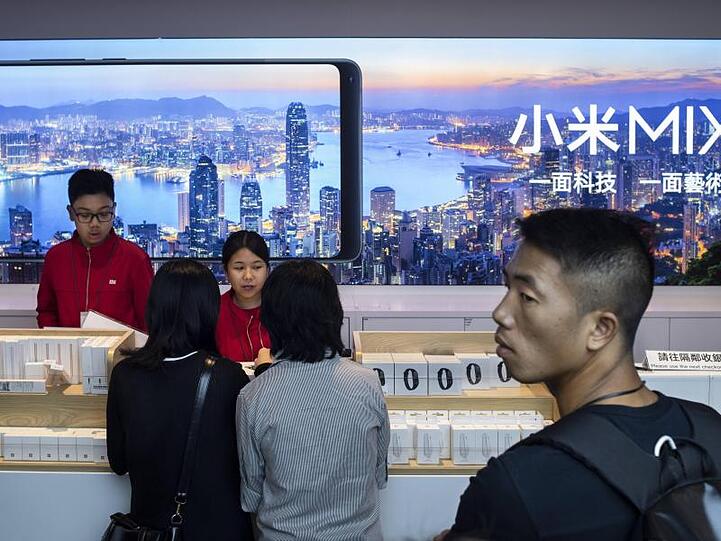 Flagshipstore des chinesischen Smartphone-Herstellers Xiaomi in Hongkong.