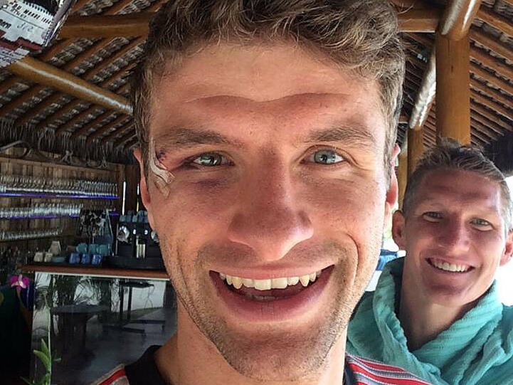 Wieder fit: Thomas Müller (vorne) und Bastian Schweinsteiger