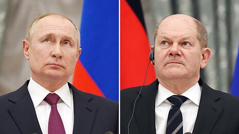Weiterhin im Gespräch: Bundeskanzler Olaf Scholz und Russlands Präsident Wladimir Putin.
