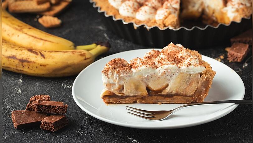 Dieser Banoffee Pie ist herrlich cremig. Dieser Banoffee Pie ist herrlich cremig.