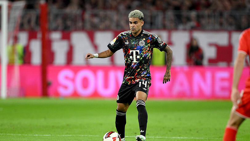 Wirkt überspielt: Luis Díaz vom FC Bayern. Wirkt überspielt: Luis Díaz vom FC Bayern.