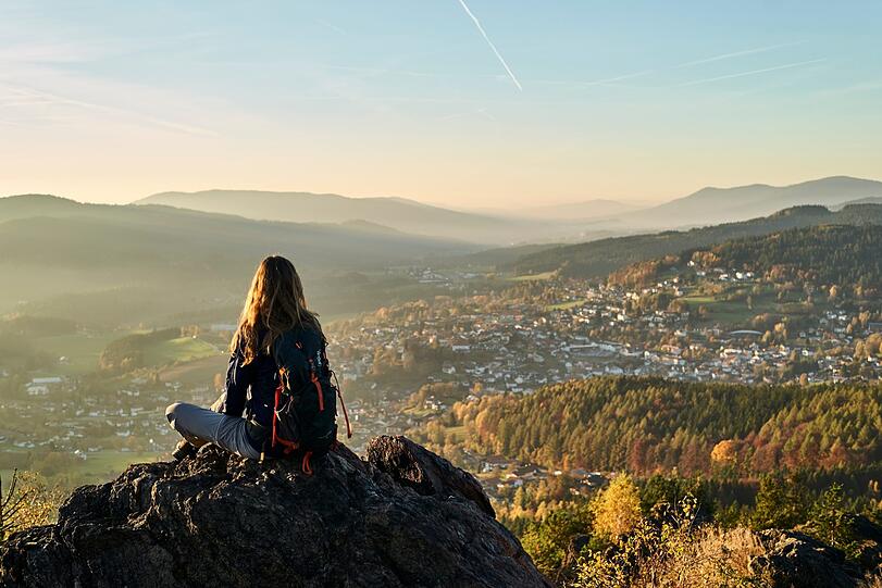 Rund um Bodenmais genießen Sportler den Aktiv-Herbst mit Panorama-Ausblicken auf den Bayerischen Wald
