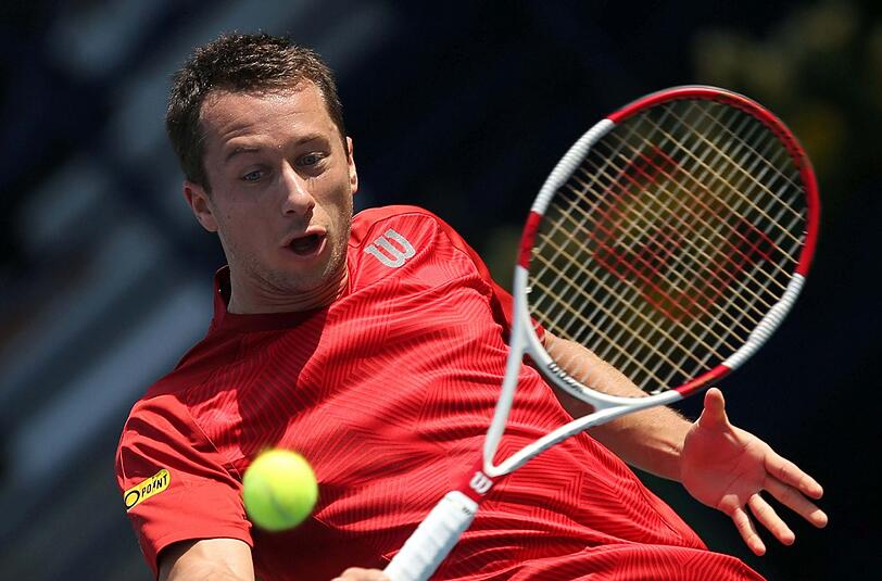 Philipp Kohlschreiber hatte, anders als das Foto vermuten lässt, wenig Mühe mit seinem Viertelfinal-Gegner.