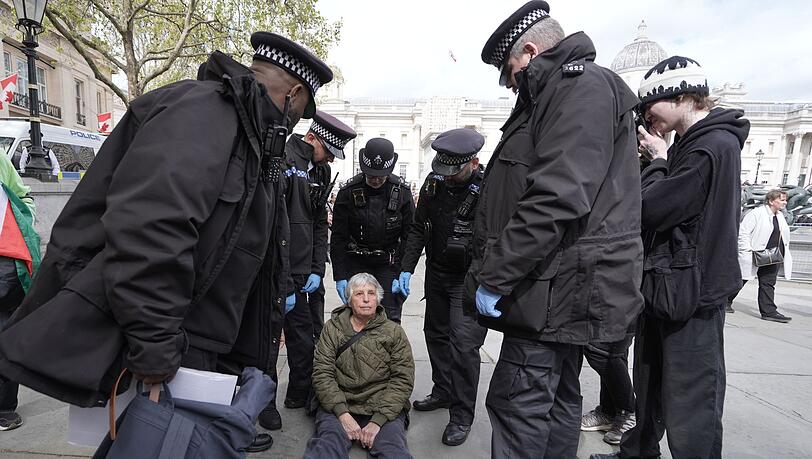 Die Demonstration fand im Zentrum Londons statt.