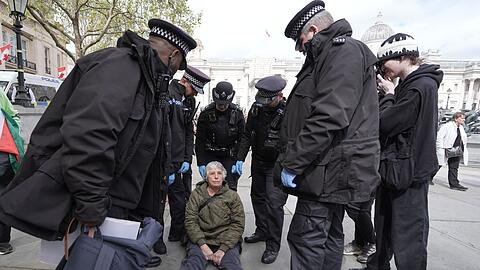 Die Demonstration fand im Zentrum Londons statt.
