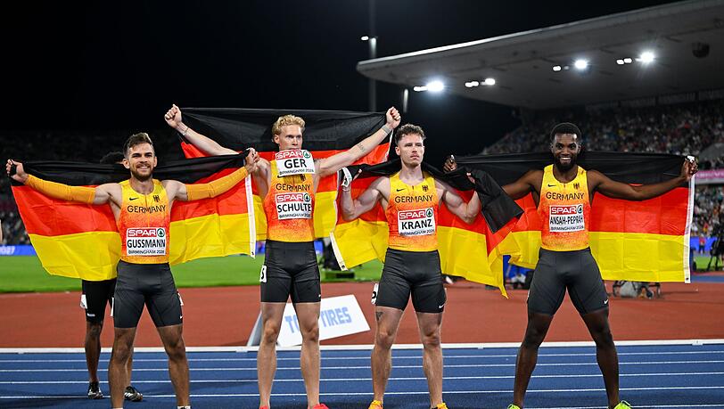 Die deutschen Sprinter holten ohne Owen Ansah EM-Silber. Die deutschen Sprinter holten ohne Owen Ansah EM-Silber.