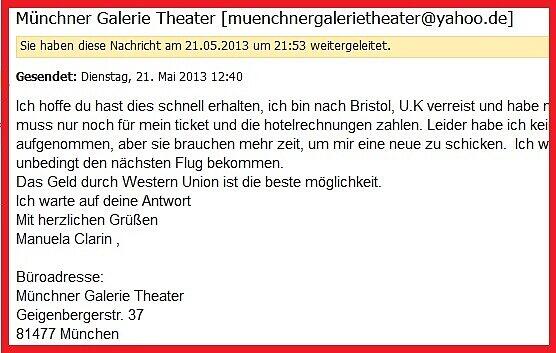 "Ich warte auf deine Antwort":  So sieht die Betrugsmail aus. Verräterisch sind...