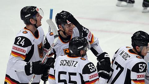 Trefen am Samstag im ersten Spiel der Zwischenrunde auf Russland: Die deutsche Eishockey-Nationalmannschaft.