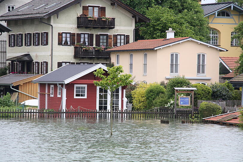 Überschwemmungen auf der Fraueninsel: Die Bilder.