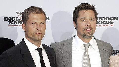 Til Schweiger (l.) und Brad Pitt bei der Berlin-Premiere von "Inglourious Basterds" im Jahr 2009.