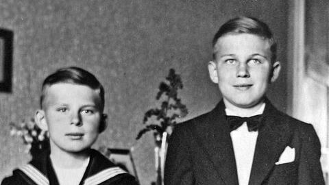 Karl Simon (rechts) mit seinem Bruder.