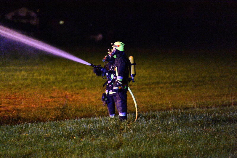 Bei dem Scheunenbrand in Grabenstätt wurde zum Glück niemand verletzt.