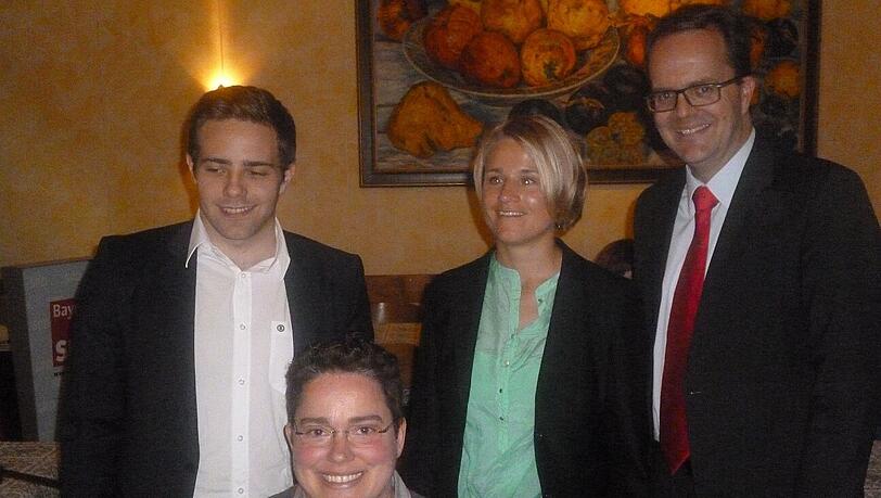 V. l.: Sebastian Magenheim, Birgit Kober, Verena Bentele und Markus Rinderspacher. V. l.: Sebastian Magenheim, Birgit Kober, Verena Bentele und Markus Rinderspacher.