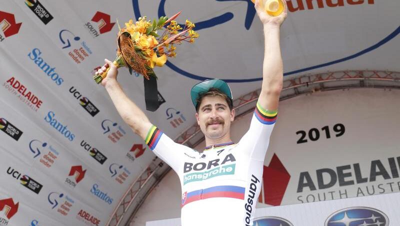 Ex-Weltmeister Peter Sagan siegte in Uraidla. Ex-Weltmeister Peter Sagan siegte in Uraidla.