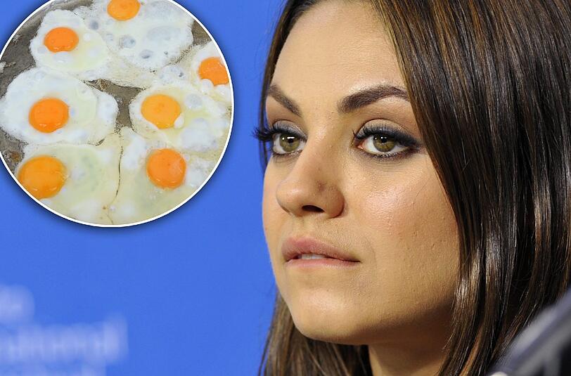 Mila Kunis könnte von morgens bis abends Eier essen.