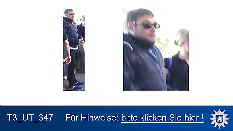 Nach diesen Personen wird öffentlich gefahndet. Die Polizei in Hamburg wird erreicht unter 040/4286-76543.