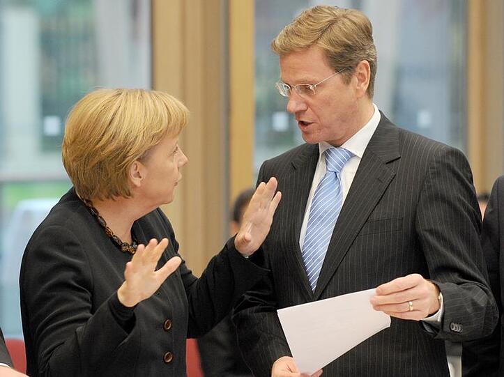 Die künftigen Koalitionäre: Angela Merkel und Guido Westerwelle