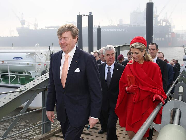 Königin Máxima und König Willem-Alexander der Niederlande bei ihrem Besuch in Hamburg