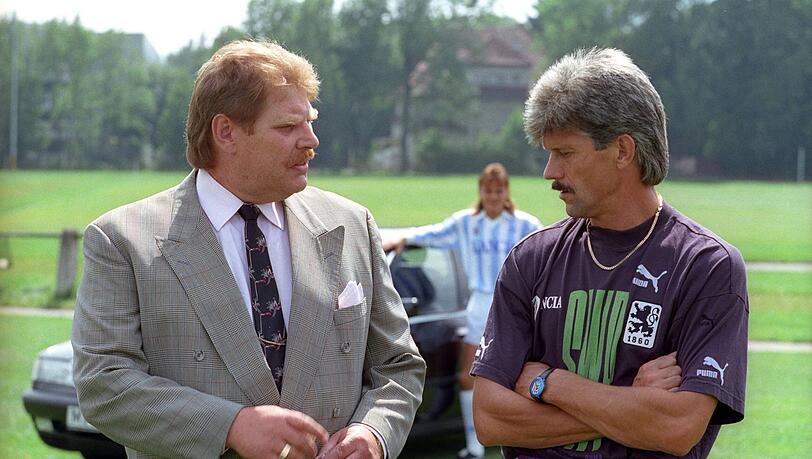 Karl-Heinz Wildmoser (l.) und Werner Lorant im Jahr 1992. Karl-Heinz Wildmoser (l.) und Werner Lorant im Jahr 1992.