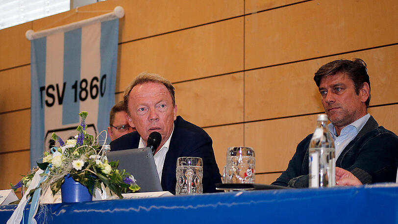 1860-Präsident Peter Cassalette und der jetzige KSC-Sportchef Oliver Kreuzer.