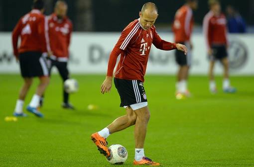 Bayern-Star Arjen Robben während des Trainingslagers in Doha.
