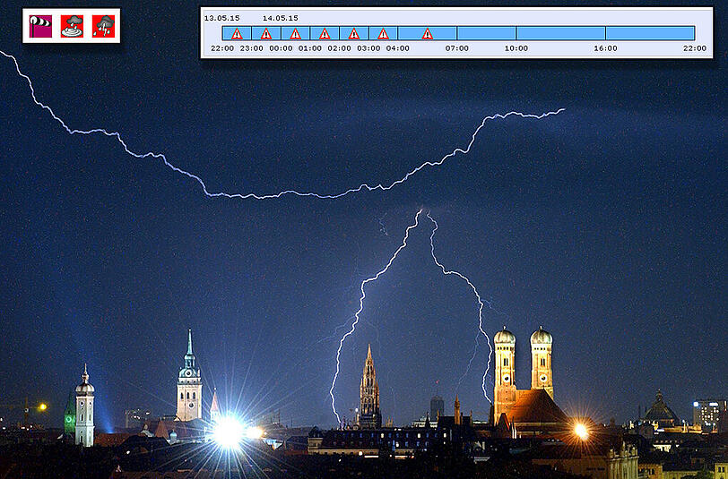 Das deutsche Wetterarmt warnt vor einem schweren Unwetter.