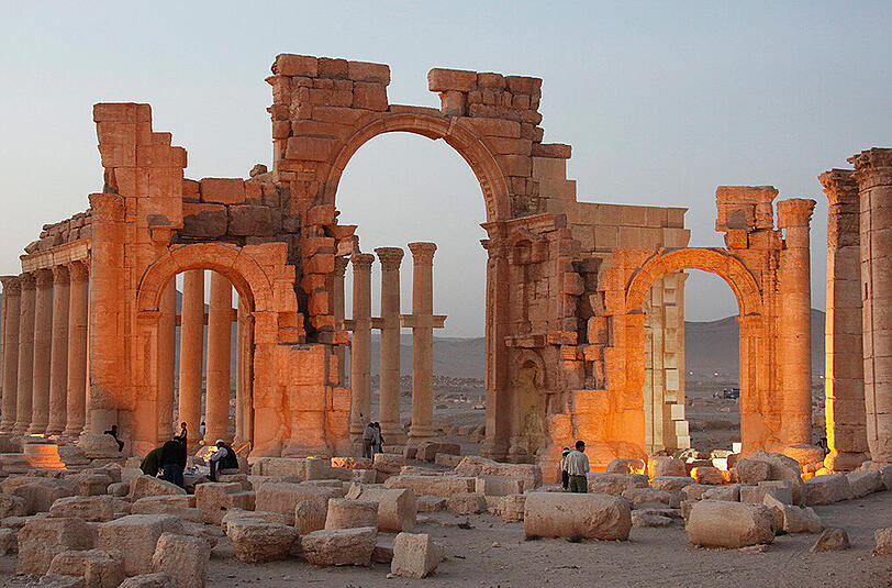Ruinen der antiken Stadt Palmyra nördlich von Damaskus.