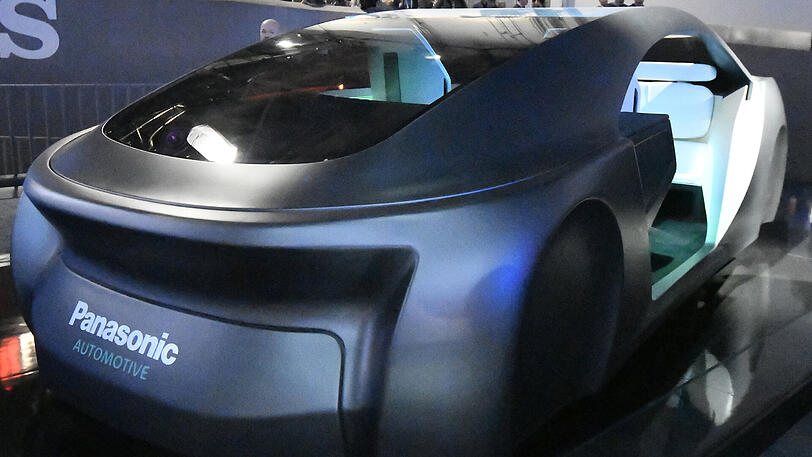 Panasonic selbstfahrendes Auto Konzeptstudie auf der Technikmesse CES in Las Vegas (USA).