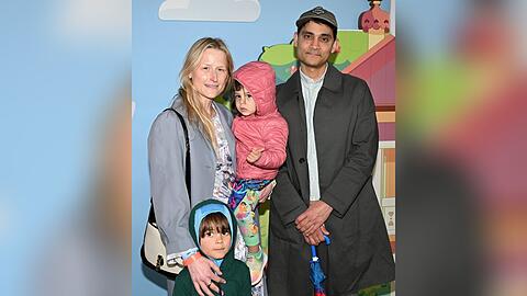 Mamie Gummer mit ihrem Noch-Ehemann und den gemeinsamen Kindern.