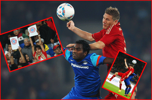 Bayern München hat ein Testspiel gegen die Nationalmannschaft von Indien leicht und locker mit 4:0 (4:0) gewonnen. Gomez, Schweinsteiger und Müller trafen für die Münchner. Die Bilder vom Spiel!
