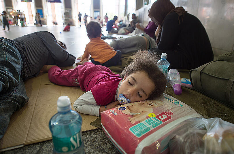 Tausende Flüchtlinge haben am Dienstag mit Zügen aus Ungarn den Münchner Hauptbahnhof erreicht.