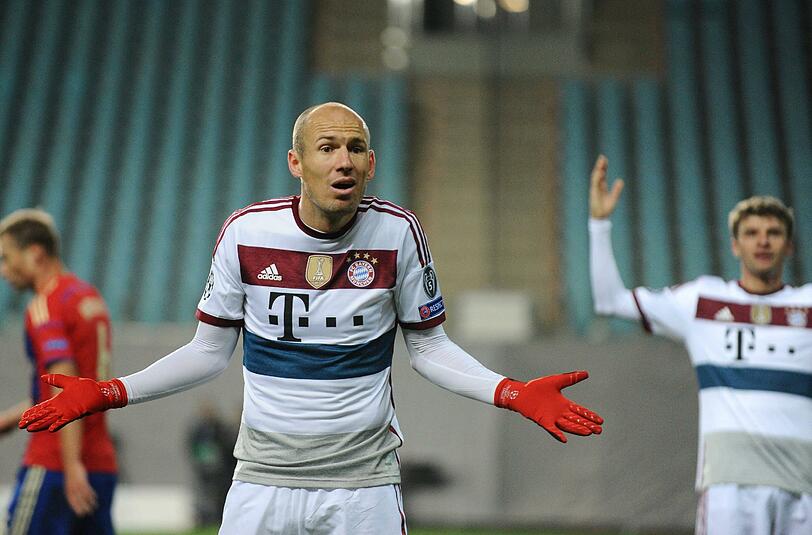 Auftrag erfüllt, aber nicht so richtig Spaß am Geisterspiel: Bayern-Star Arjen Robben und Co.