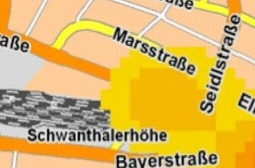 Von Gelb bis rot: Das sind die Hotspots in München wenn es um die Häufigkeit von Verbrechen geht.